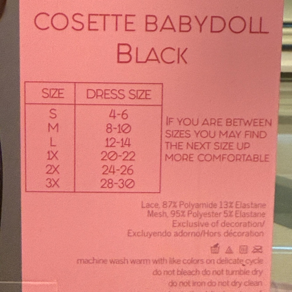 BeWicked Cosette Lace Babydoll in Black - Picture 3 of 8